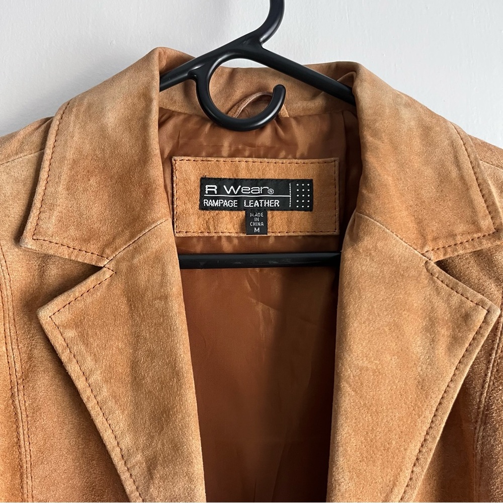 Rampage Brown Suede Fringe Jacket M - Picture 3 of 5
